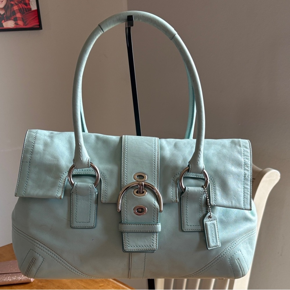 2007 Coach Soho Hampton in Aqua/Robin’s egg blue